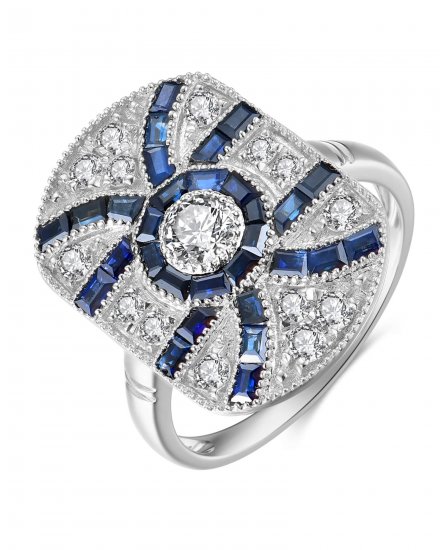 SAPPHIRE DIAMOND RING (TR3753)